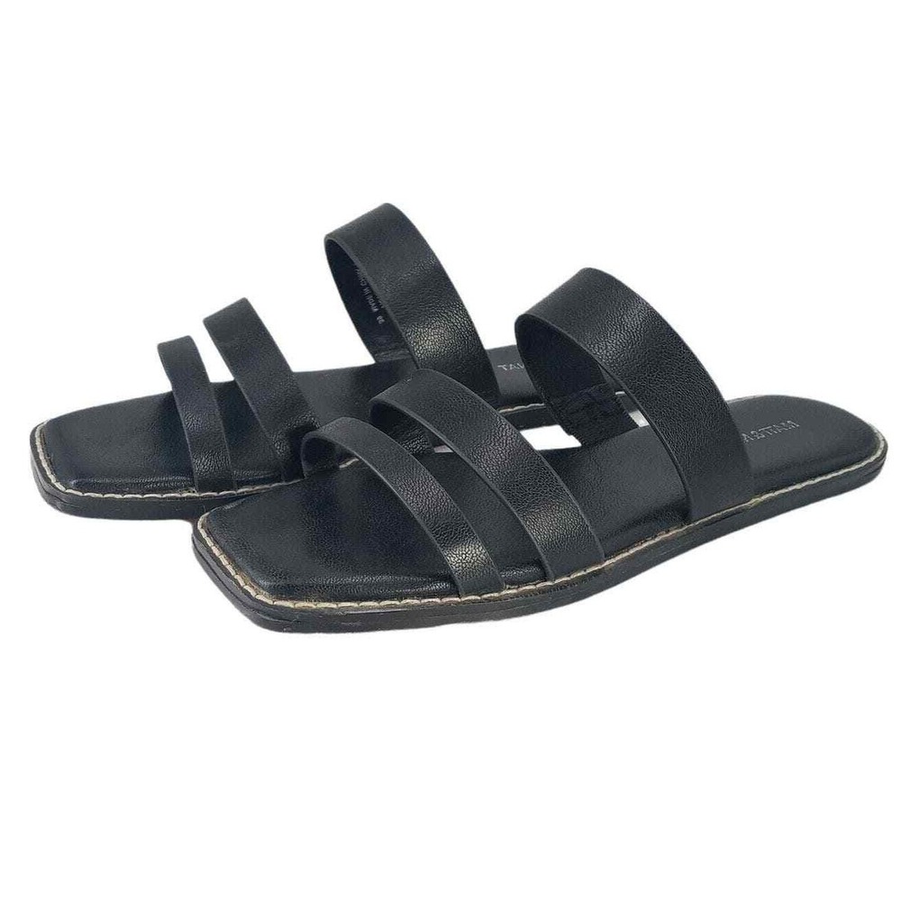 Matt & Nat ANZU‎ Vegan Slide Sandal Black Womens US 8 UK 6 EU 39